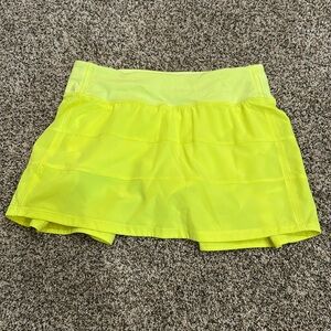 Lululemon Tennis Skirt 
Size 4 
Neon yellow